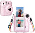 MUZIRI KINOKOO Clear Case for Fujifilm Fuji Instax Mini 12/Polaroid Mini 12 Camera - Hard PVC Protective Case Bag Transparent with Back Photo Pock...