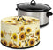 Sunflower Oval Slow Cooker Cover with Top Handle Crock Pots Cover Resistant Kitchen Appliance Cover Butterfly Slow Cooker Protection Case Slow Coo...