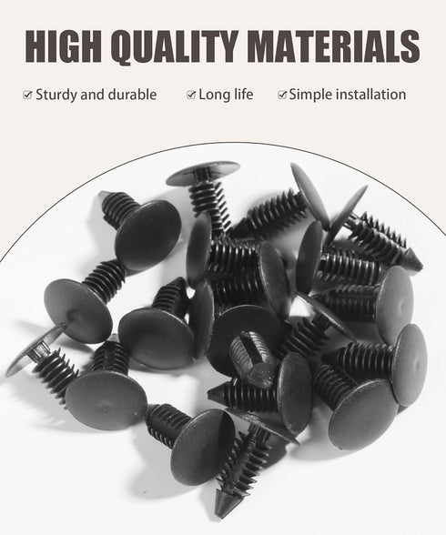 50PCS Bumper Clips,Retainer Clips,Body Clips Automotive,Car Accessories Nylon Bumper Fastener Rivet Clips,Car Clip Rivet Retainer Bumper Shield Re...
