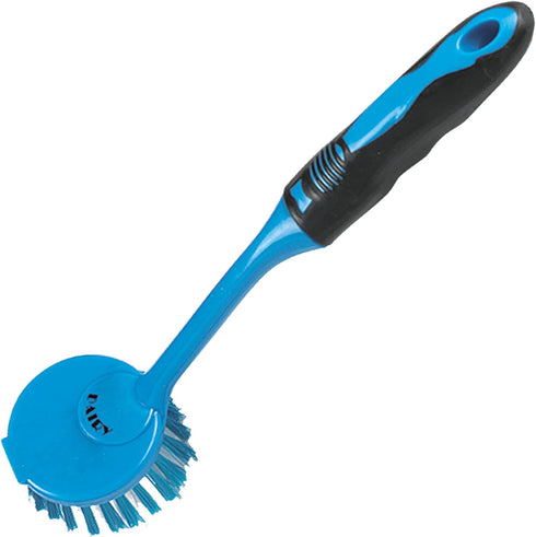 Dairy Blue Kitchen Dish Brush – Pots, Pans and Dishes Scrubber with Long Neck Ergonomic Handle - Color Coded Kitchen Tools by The Kosher Cook...