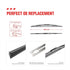 16" Rear Wiper Blade (16-1) Replacement for Honda CR-Z 2016-2012 for Chrysler PT Cruiser 2010-2001+More Cars Back Windshield Wiper Blade for My Ca...