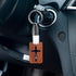 Handmade Stainless Steel Wooden Keychain | Backpack Car Pet Accessories | Cross Pendant Christian Gift for Good Luck...