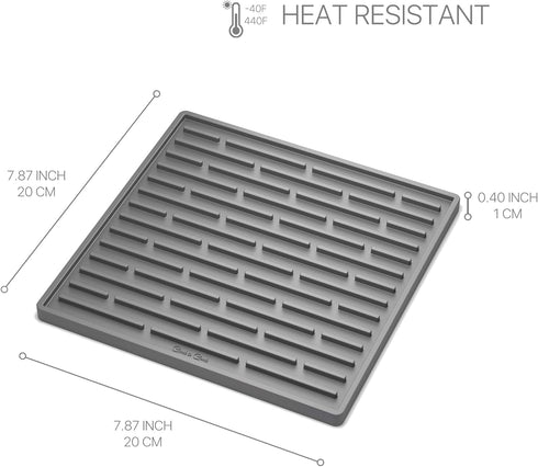 GOOD TO GOOD 1 Pack Extra Thick 446°F Heat Resistant Silicone Trivet for Hot Pots and Pans, Non-Slip, Durable, Flexible, Eco-Friendly, Easy Clean,...