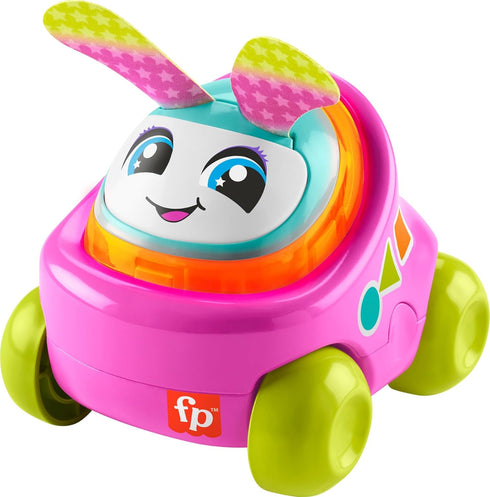 Fisher-Price Baby Learning Toy DJ Buggy Pink Push-Along Car with Music & Lights for Crawling Play for Infants Ages 9+ Months...