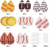 SUNNYCLUE DIY Make 8 Pairs Sport Charms Faux Leather Earring Making Starter Kit American Football Charm Flat Round Baseball Teardrop Charms for Je...