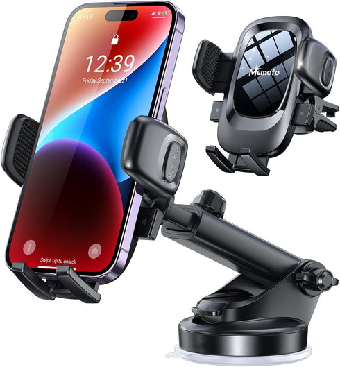 Phone Holders for Your Car?Military Grade Suction Ultra Strong Base? Phone Mount for Car Windshield Dashboard Air Vent for iPhone, Samsung, Google...