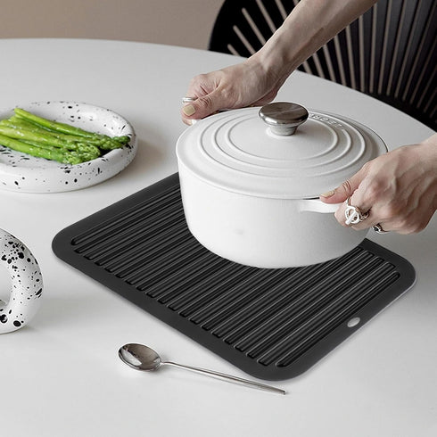 3 PCS Silicone Trivets for Hot Pots and Pans - 9"x12" Heat Resistant Trivet Mat - Hot Pads for Kitchen Quartz Countertops - Multipurpose Non-Slip ...