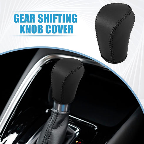 Gear Shifting Knob Cover Automatic Transmission Lever Trim for Honda Civic 10th Gen 2016-2021 PU Leather Black...