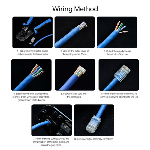 Cat6 RJ45 Connectors, Cat 6 2-Piece RJ45 Ends, UTP 8P8C Ethernet Connector Plug for Cat6 Cat5e Cable 100pcs...