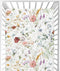 Crib Sheets for Girls Boys Wildflower Boho Baby Sheets for Crib,Neutral Toddler Mini Crib Mattress Sheets Fitted for Nursery Bed 27"x 39"...