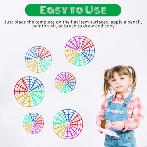 15Pcs Mandala Dot Painting Stencils, 8/12/16 Segment 3/4/5/6/8 Inches Reusable Stencils Segment Mandala Template Mandala Dot Painting Tool Stencil...