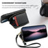 Bocasal RFID Blocking Wallet Case for iPhone 13 Pro Max, Adjustable Crossbody Zipper Purse Case Card Holder with Kickstand Detachable Wrist Strap,...