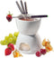 Cilio Porcelain Chocolate Fondue Set, White, 5-Inch by 10-Inch...