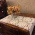 USTIDE 2pc Rustic Floral Table Runner Hand Crochet Table Placemats Beige Cotton Table Doilies Runners,15 Inches x31 Inches...