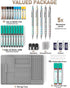 Nicpro 36PCS Blocky Gear Mechanical Pencil Set with Case, Metal Mechanical Pencils 0.3, 0.5, 0.7, 0.9, 2mm Lead Holder for Art Drawing Sketching w...