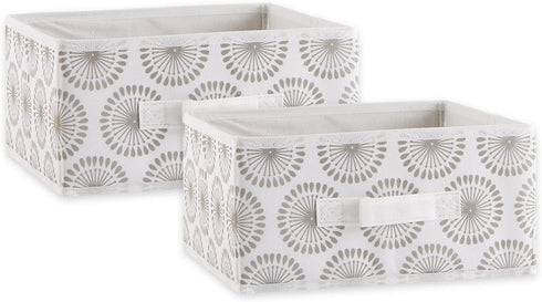 DII Non Woven Polyester Storage Bin, 11x11x5.5-inch, Starburst Gray, 2 Piece...