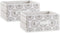 DII Non Woven Polyester Storage Bin, 11x11x5.5-inch, Starburst Gray, 2 Piece...