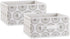 DII Non Woven Polyester Storage Bin, 11x11x5.5-inch, Starburst Gray, 2 Piece...