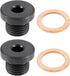 X AUTOHAUX 2 Pcs M14x1.5 Steel Engine Oil Drain Plug Screw for Audi A4 A6 S8 S6 S5 Q7 Q5 RS7 RS7 for Volkswagen Touareg Black...