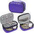 Teamoy Jewelry Travel Case Organizer - Small Storage Bag for Necklace, Earrings, Rings, Watch, Purple Dots...