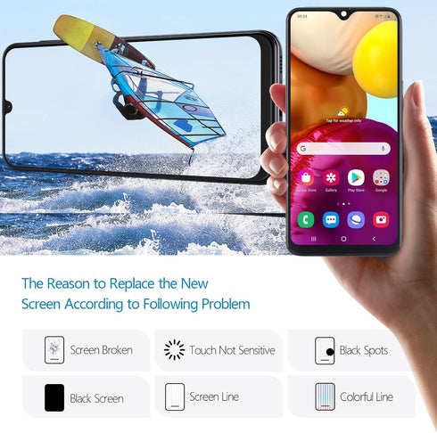 OLED Screen for Samsung Galaxy A50 2019 Screen Replacement LCD Touch Screen Display Digitizer for Samsung A50 A505 SM-A505 A505G/DS A505FDS Assemb...
