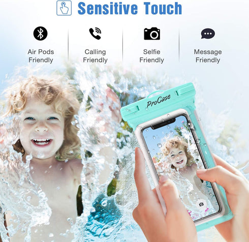 ProCase Waterproof Phone Pouch Case for snorkeling, Underwater Dry Bag for iPhone 15 14 13 Pro Max 12 11, Galaxy S24 S23 S2 Ultra Note Pixel Up to...