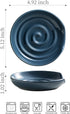Spoon Holder, Ceramic Spoon Rest Spoon Rest for Countertop, Kitchen Decor for Stove Top, Coffee Bar Accessories, Dark Blue...