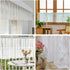 Molaxhome White Lace Valances for Windows 51x16inch, Lace Floral Embroidered Semi Sheer Curtain for Kitchen Cafe Dinning Bath Room 1 Pcs (White)...