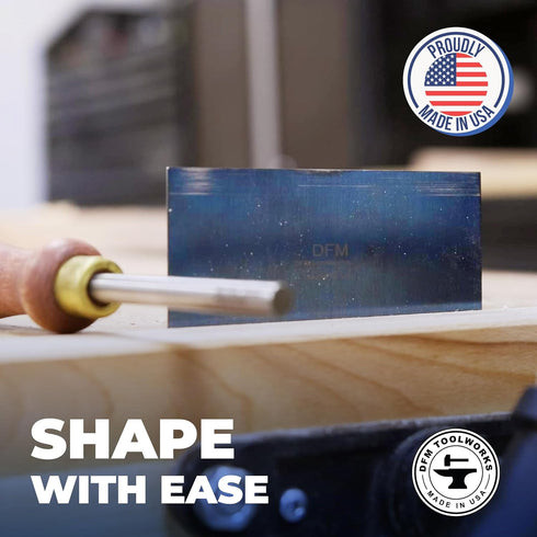 Blue Cabinet Scraper Rectangle Set -MADE IN USA- (2, 0.032" x 3" x 6")...