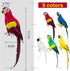AUEAR, 17.7 Inch Red Lifelike Artificial Birds Feathered Fake Shoulder Parrot Decor Model for Decoration Craft Decorative Prop...