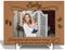 Wood Picture Frame with Wood Stand, Footprint Photo Frame Tabletop Display - Baby, Shelf Desk Decor Gift for Pregnant Mom New Dad Mother-to-be, Ho...