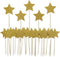 Gold Star Cake Cupcake Decorations Toppers Picks Supplies, Appetizer Picks, 30 Counting...