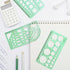 3 PCS Circle Template, Circle Drawing Tool, Circle Stencil, Ruler Circle Template for Drawing, Clear Green Geometric Drawings Templates Rulers for...