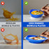 2Pack Spill Proof Scoop Bowl with Non-Skid Suction Base, Adaptive Self-Feeding Dinnerware for Elderly and Disabled...