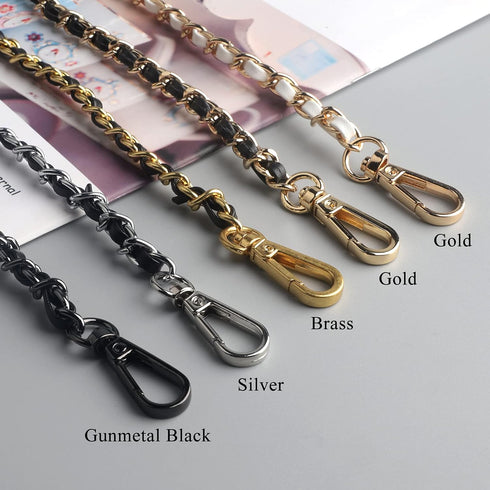 BEAULEGAN Thin Purse Chain Strap Adjustable - Replacement for Small Shoulder Crossbody Bag, 51 Inches Long Black...