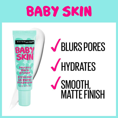 Maybelline Baby Skin Instant Pore Eraser Primer Makeup, Clear, 1 Count...