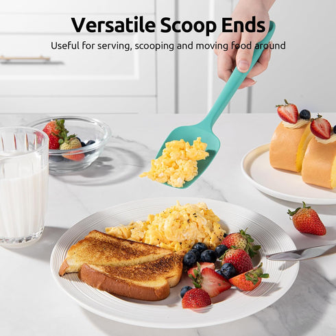 U-Taste Silicone Baking Spatula Set: 600ºF High Heat Resistant, Food Grade Flexible Rubber Kitchen Cooking Mixing Scraper, Food Grade Seamless Ute...