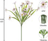 Artificial Outdoor Flowers,8 Bundles UV Resistant Fake Flowers,Artificial Violet Flowers Plastic Faux Flowers Greenery Plants for Outdoor Garden P...