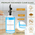 Mouthwash Dispenser for Bathroom, Clear Glass Mouth Wash Container with Stainless Steel Pour Spout, Refillable Mouthwash Bottle with Waterproof La...