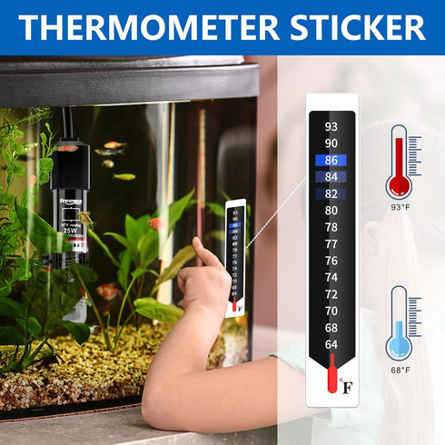 FREESEA Aquarium Fish Tank Heater: 25W Small Submeisible Water Heater with Preset Temperature for Betta | Turtle | Saltwater | Freshwater | 1-5 Ga...