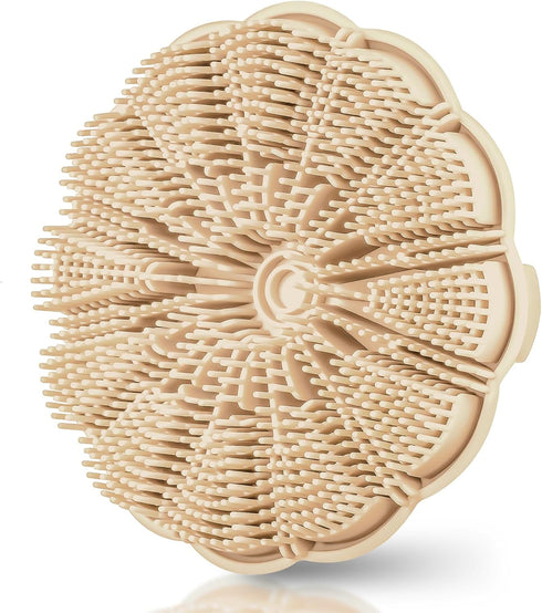 Silicone Body Scrubber, Shower Brush Exfoliating Skin Silicone Scrubber, Foaming Deep Cleaning, Durable, Suitable for All Skin (White)...