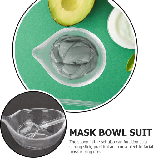 Zerodeko Face Mask Mixing Bowl Set DIY Facemask Mixing Tool Kit with Facial Mask Bowl Skin Care DIY Mixing Tool Kit with Spoon for Lady Women Girl...