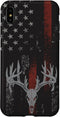 iPhone XS Max American Flag Whitetail Deer Buck Hunting USA FLAG Hunter Case...