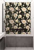 HAOKHOME 93242-1 Peel and Stick Wallpaper Floral Vintage Roses Peonies Contact Paper Removable Black/Beige/Olive Self Adhesive Mural 17.7in x 6.5f...