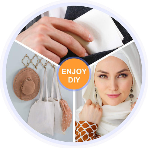 Tatuo Soft and Stable Fabric Poly Cotton Broadcloth, Plain Poly Cotton, Dress Craft Material for Embroidery, Embroidery Fabric(1.6 Yard X 1 Yard,W...