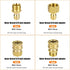 4pcs M22-15mm to 3/8in Pressure Washer Adapter Set, Power Washer Adapter to 3/8in Fast Connect & Quick Disconnect Pressure Washer Fast Connect Kit...