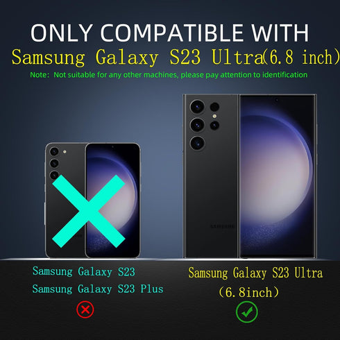 Magnetic for Samsung Galaxy S22 Ultra Case & S23 Ultra Case Compatible with MagSafe Wireless Charging,with Screen Protector,with Kickstand &Camera...
