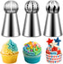 Suuker Ball Russian Piping Tips Lace Mold Pastry Cake Decorating Tool, Stainless Steel Cream Butter cream Cake DIY Baking Pastry Tools (3 Pieces)...
