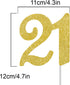 Numbrer 21 Cake Topper for Happy 21th Birthday or Anniversary Party Decoration Supplies...