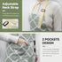 NLUS 2 Pack Kitchen Cooking Aprons, Adjustable Bib Waterproof Chef Apron with 2 Pockets for Men Women(Green Plaid/Grey Plaid)...